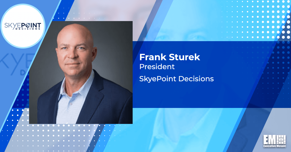 Frank Sturek: SkyePoint Makes Federal Market Push With SNR Government IT Services Purchase