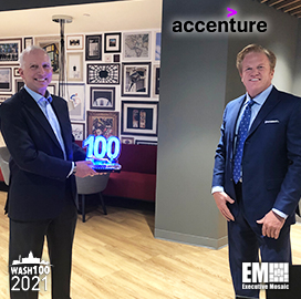 Executive Mosaic CEO Jim Garrettson Presents Fourth Consecutive Wash100 Award to John Goodman, Chief Executive of Accenture Federal Services
