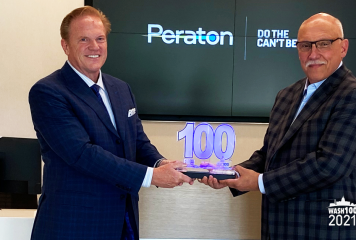 Peraton CEO Stu Shea Presented Fifth Wash100 Award By Executive Mosaic CEO Jim Garrettson