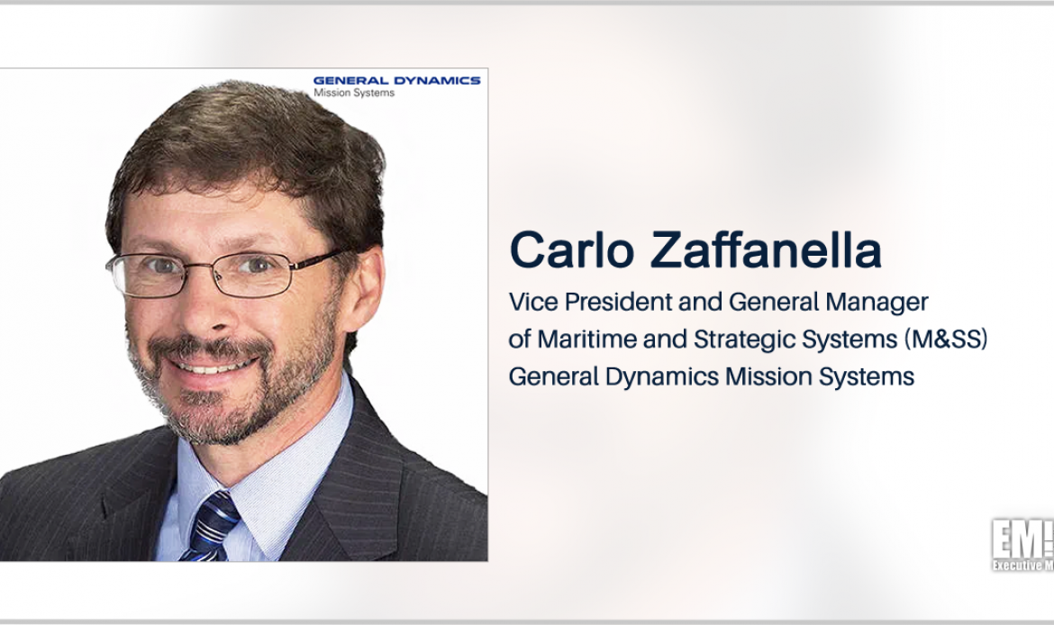 General Dynamics to Build Weapons Comm System Prototype for Air Force; Carlo Zaffanella Quoted