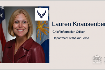 Air Force CIO Lauren Knausenberger Selected as 2022 Wash100 Award Recipient for Championing IT Optimization & Reform