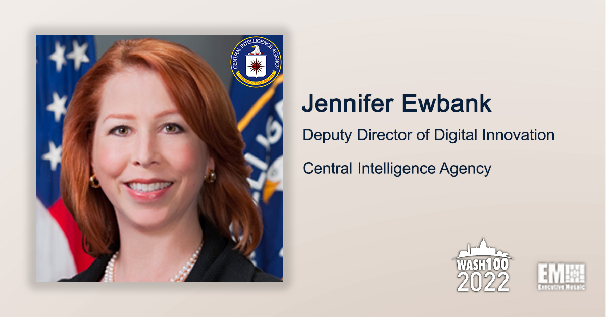 Jennifer Ewbank, CIA Digital Innovation Deputy Director, Gets 1st Wash100 Recognition