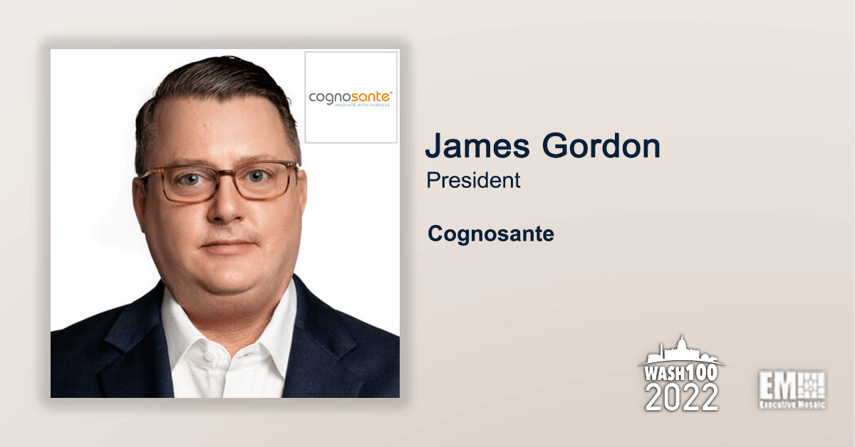 Cognosante Unit Books CMS Help Desk Contract; James Gordon Quoted