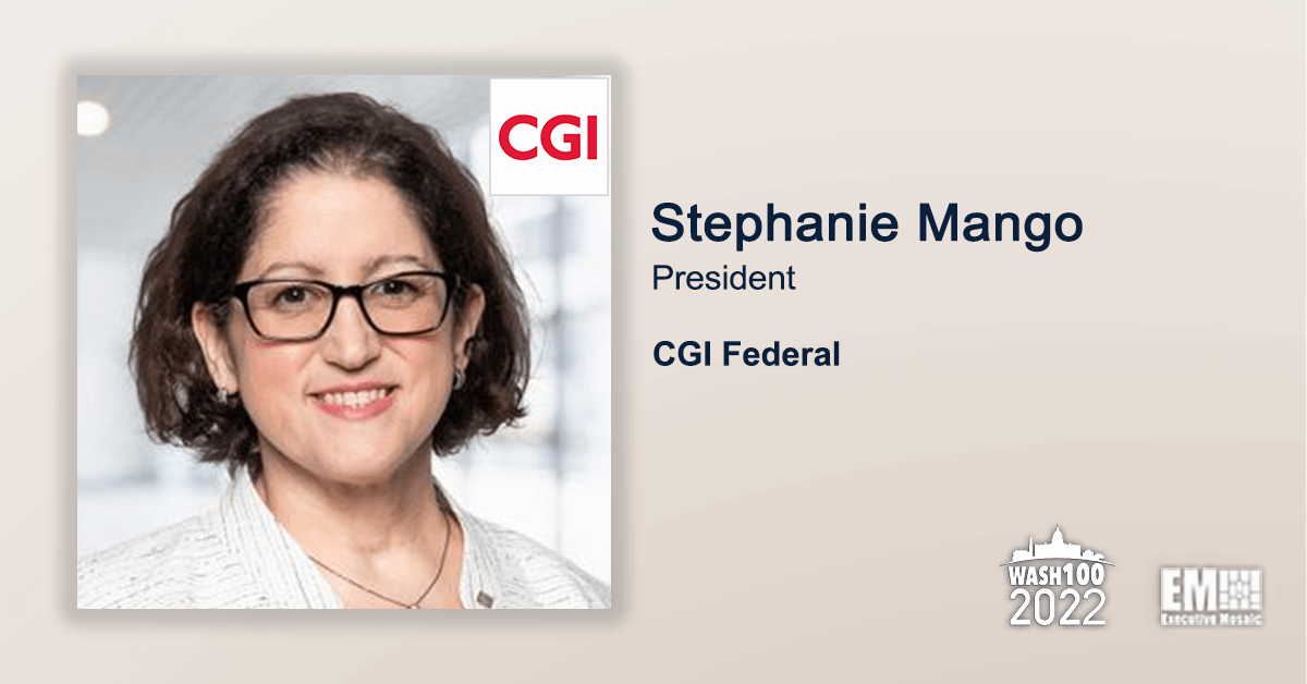 CGI Federal President Stephanie Mango Secures 1st Wash100 Recognition