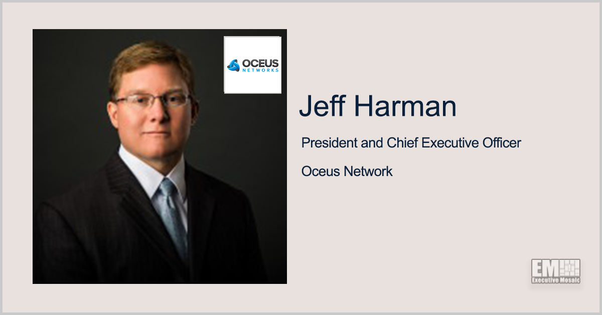 Oceus to Help DOD Develop Mobile Comm Tech; Jeff Harman Quoted