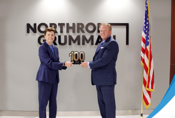 Northrop CVP, President of Defense Systems Mary Petryszyn Presented 2nd Consecutive Wash100 Award By Executive Mosaic CEO Jim Garrettson