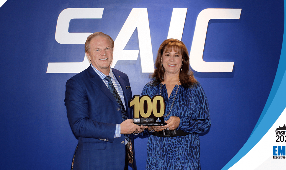 SAIC CEO Nazzic Keene Accepts 5th Wash100 Award From Executive Mosaic CEO Jim Garrettson