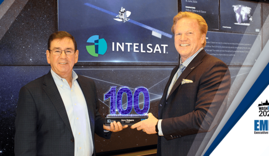 Intelsat CEO Dave Wajsgras Receives 2023 Wash100 Award From Jim Garrettson