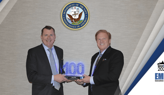 Navy CIO Aaron Weis Receives 4th Wash100 Award During Meeting With Jim Garrettson