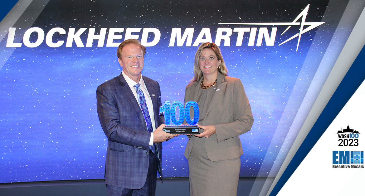 Jim Garrettson Presents Lockheed Martin’s Maria Demaree With 2023 Wash100 Award