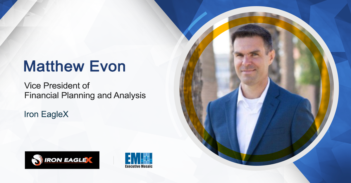 Matthew Evon Appointed Iron EagleX VP of Financial Planning & Analysis