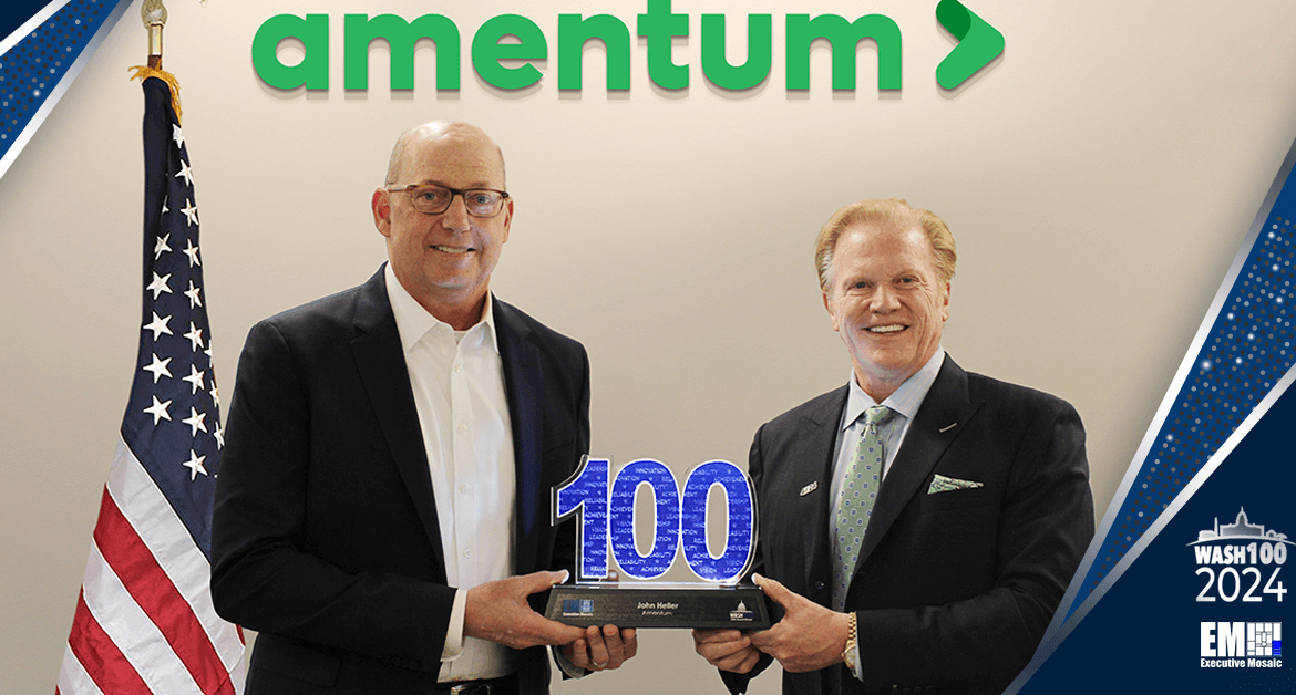 Amentum CEO John Heller Presented With 2024 Wash100 Award